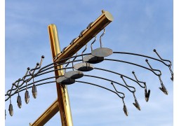 Плечики-вішалка для білизни (чорний хром с прищіпками)